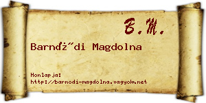 Barnódi Magdolna névjegykártya