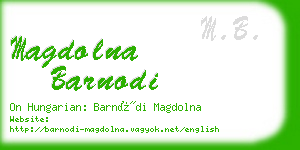 magdolna barnodi business card